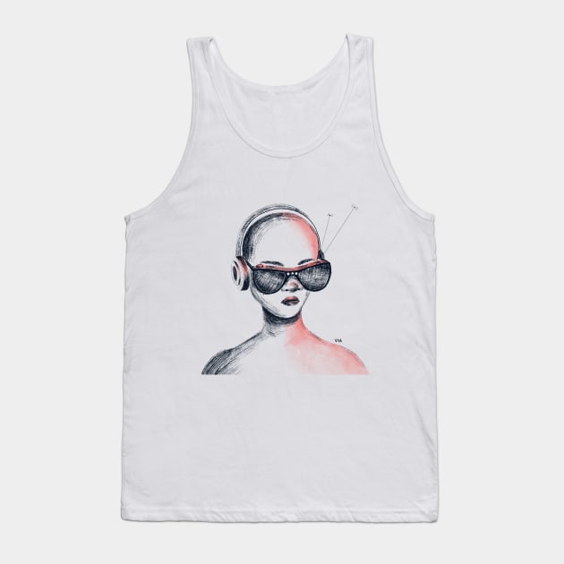 Radio Girl Tank Top by vero.e.a